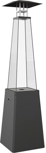 KRATKI Gas Terrassenheizer UMBRELLA 12 kW G30/50mbar schwarz Heizstrahler | Gasheizer für Terrasse und Garten, Gehäuse aus Stahl, 217,5 x 53,7 cm