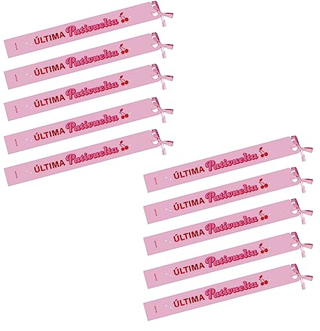 OH Yeah - 10 Bandas Última Putivuelta - Bandas Despedida Soltera - 150 x 10 cm - Accesorios Bandas Mujer para Despedida - Bandas Amigas - Papel PLASTIFICADO IRROMPIBLE