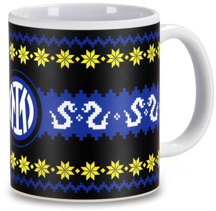 Inter - Taza navideña de cerámica, producto oficial para los aficionados Nerazzurri