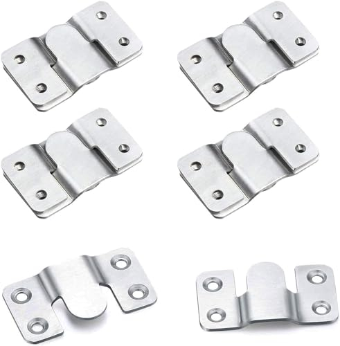 10 Stück Bilderrahmen Aufhänger Unterputz Verdeckte Halterung Schwerlast, Schwerlast Ineinandergreifender Bildaufhänger, Edelstahl Möbelverbinder Haken aus Edelstahl für Bilderrahmen