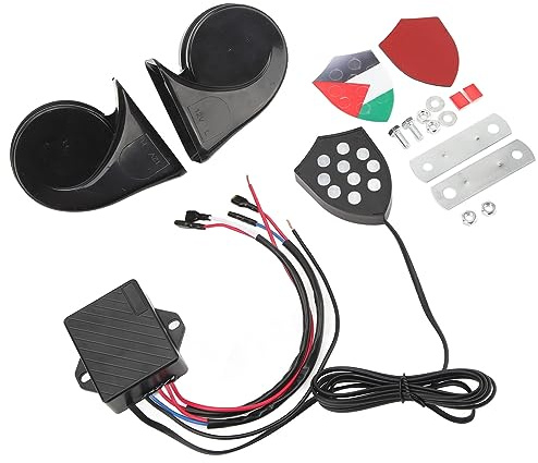 Aramox Klaxon Électronique Universel, 150 dB, avec Télécommande, 12V, pour Voiture, Berline, Camion, SUV