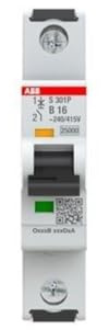 Sicherungsautomat B-Char., 25kA, 16A, 1P ABB S301P-B16