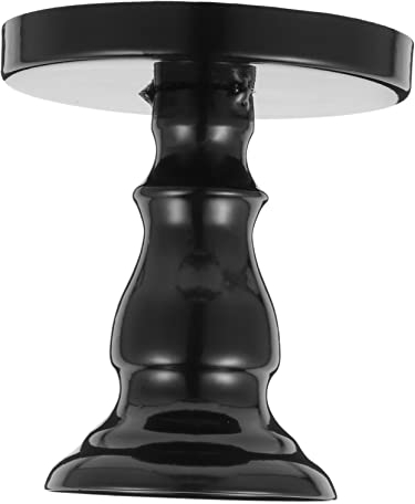 GRIRIW Tortenplatte Dekorativer Hoher Tortenständer aus Legierung Schwarz mit Fuß im Einfachen Design als Dessertzubehör für Weihnachten und Neujahr