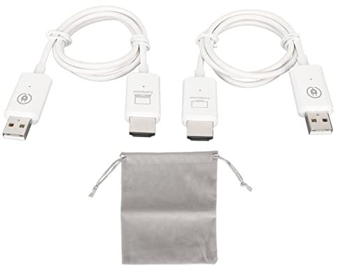 Transmisor y Receptor HDMI Inalámbrico, Modo Dual 1080P hasta 54yd Puerto USB HDMI Extensor HDMI Inalámbrico, Proyección de Audio y Video para Escritorio, PC, TV Box a