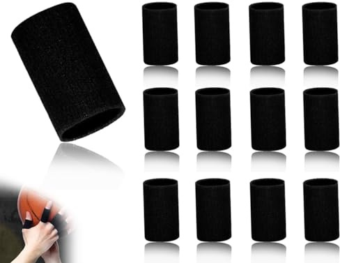 Lhbwhiz 12 Piezas Protectores para Dedos,Férulas elásticas para Dedos,Vendas para Dedos,Protectores para Dedos,Mangas para Dedos,gatillo,alisador de Dedos,Soporte para Dedos