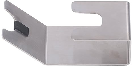 Lybunair Edelstahl-Kaffee-Siebträgerhalter, Espresso-Siebträgerständer, universeller bodenloser Halter mit Einzel-/Doppelauslauf-Stützgestell, Silber-Finish
