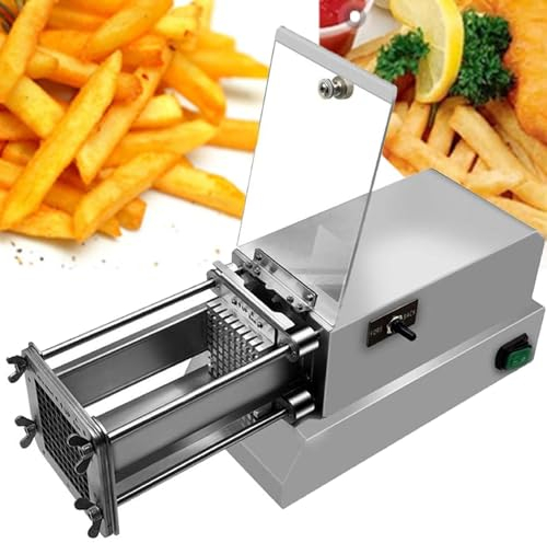 Professional Potato Cutter Machine, Electric French Fries Cutting Machine with 6/9/13mm Replaceable Blades, Vegetable Fruit Slicer for Commercial Industrial Kitchen Restaurant