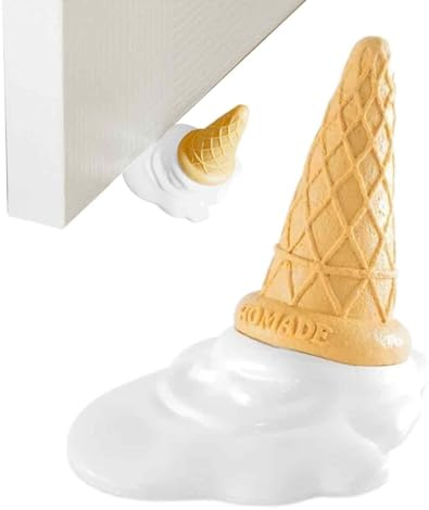 Lustiger Türstopper – Dekorativer Türstopper, Lustiger Türstopper | Bananen-Türstopper, Türstopper, Eiscreme-Ornament, Türstopper für Holztüren, Bodenschutz, Unterseite von Türen, 7,48 x 5,91 x 1,26 Z