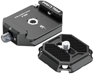Kit de Placa de liberación rápida FALCAM F38 con Tornillo de 1/4 a 3/8, Adaptador de Montaje de cámara de 38 mm para estabilizador y Deslizador de trípode, se Puede conectar a Correas de Hombro