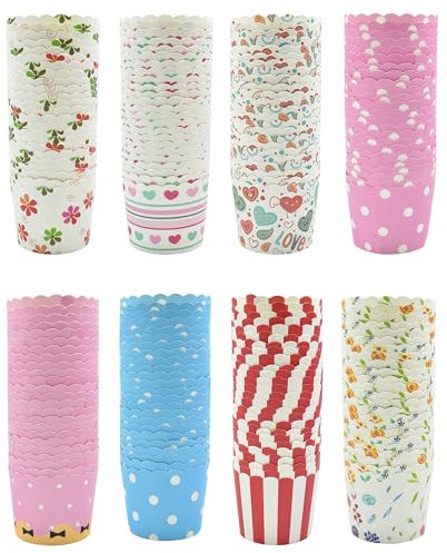 200 Pezzi Pirottini per Cupcake e Muffin in Cartone - per Matrimonio - Carta