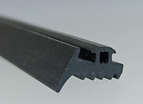 Lippendichtung L-3 sw - schwarz Ersatzdichtung für Stegplatten-Profile weichmacherfrei EPDM Carport Terrasse Sprossendichtung (5 m Rolle)