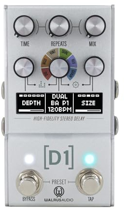 Walrus Audio Mako D1 MKII High Fidelity Stereo Delay - Effektgerät für Gitarren