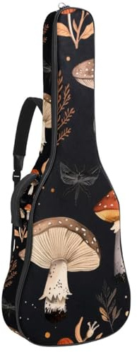 Sac de guitare acoustique pleine grandeur, rembourrage de 1 cm d'épaisseur, étui étanche pour guitare 101,6 cm, 41 cm, 42 pouces, motif notes de musique colorées, Multicolore 05, 42.9x16.9x4.7 in, Sac