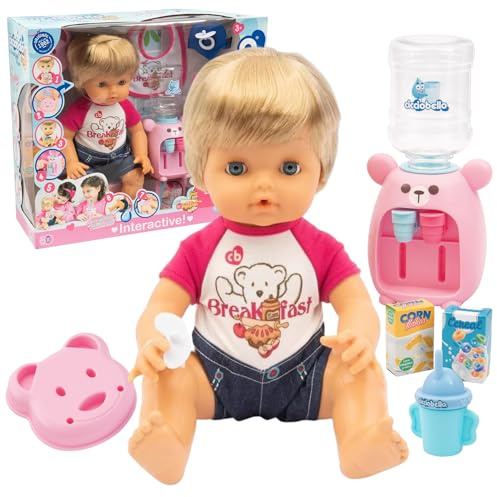 Cicciobello - Breakfast & Pee, Bambola Alta 30 Cm, Beve Dal Bicchiere e Fa Pipì, Include Tanti Accessori Per La Colazione, Gioco Per Bambini e Bambine dai 2 Anni