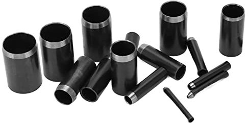 Gürtelloch Puncher für Leder, Leder Punch Leder Hole Loch -Loch -Werkzeugstahl mit 15 Stcs für Lederfahrzeuge