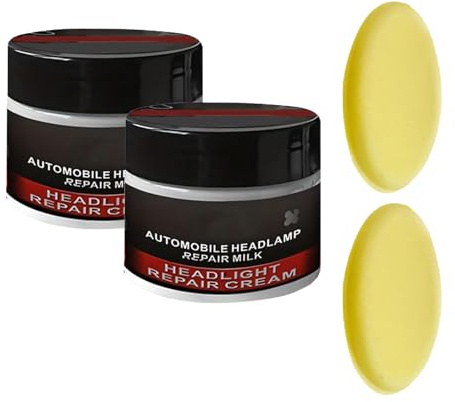 Head Light Restore Kit, Car Headlight Restoration Kit, Automotive Headlight Polishing Kit, Deep Cleaning Scratch Repair Liquid, 120ml (2)