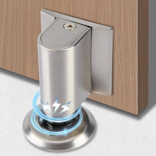 2025 Neu Magnetischer Türstopper Schwer - Selbstklebend Boden Türhalter ohne Bohren, Höhenverstellbarer Türpuffer mit Wandschutz Türfeststeller Door Stopper (#04)