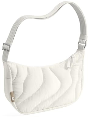 tomtoc 3,5L Puffer Sling Crossbody Bag Damen Nylon Moon Bag | Modische Handtasche mit Bequemem Schulterriemen, Innenfächern für Mobiltelefon & Tägliche Essentials