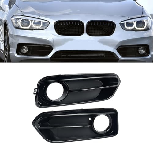 MAGICKIT Pair Front Bumper Grille Fog Light Grill for BMW 1 Series F20 F21 LCI Sport 2014-2018 Car Fog Grilles (Left and Right)