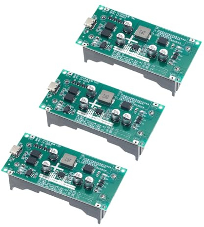3 x 15 W 3 A USV-Batterie-Boost-Lademodul für 18650 Lithium-Batterien, 5 V DC-DC Booster, Schnellladefunktion, zuverlässige USV-Netzteil, Kurzschluss (5 V)