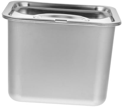 Cabilock Récipient en Acier Inoxydable Boîte de Rangement Moderne avec Couvercle Hermétique Facile à Nettoyer pour Congélation pour Glaces et Aliments Faits Maison