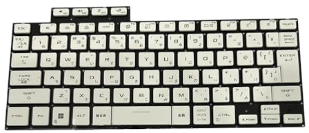 ZHXOZYF Laptop Keyboard for ASUS for Rog for Zephyrus G14 GA402RK GA402RJ Japanese JP/United Kingdom UK with Backlit Without Frame White(Japanese JP)