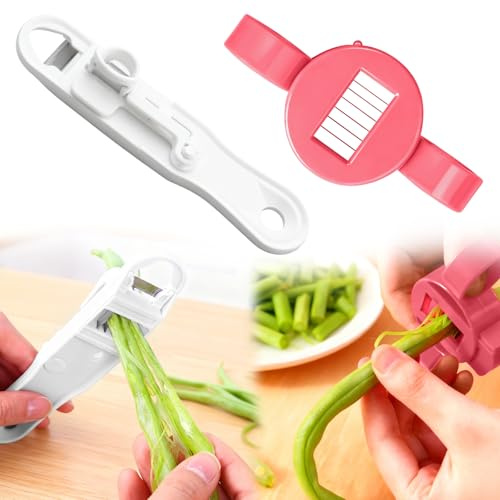 Runner Bean Slicer and Stringer 2Pcs, Stainless Steel
