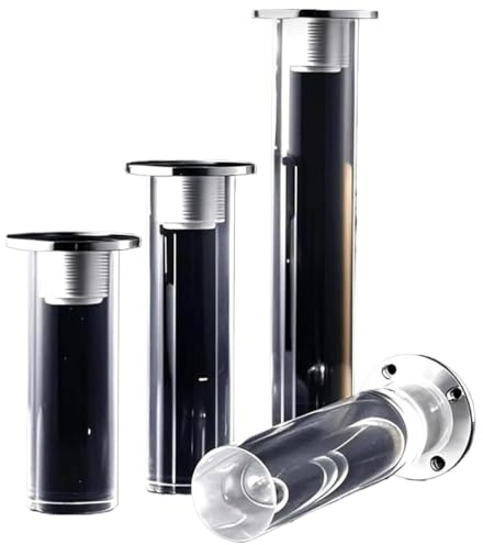 Bordben i akryl, Möbelben i akryl Transparent Höjd 8-40 cm Paket med 4(Height 35cm)