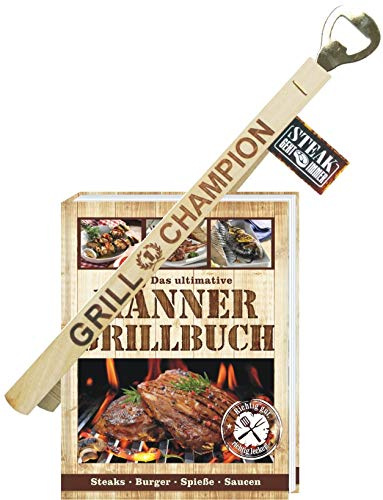 das ultimative Männergrillbuch mit Grill Champion Grillzange 31529