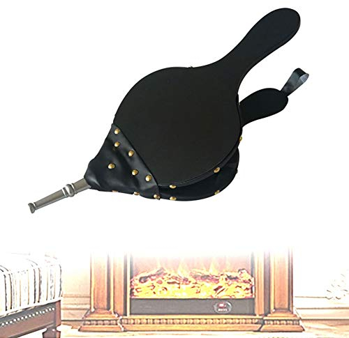 NANANA Fuelle de Chimenea de Madera Fuelle Soplador de Aire de Mano para Estufa, Chimenea, Campamento, Barbacoa, Parrilla, Chimenea, Hoguera, 40x18cm