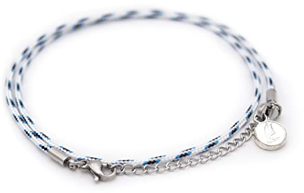 Wind Passion Tobilleras para Mujer, Acero Inoxidable Ajustable Negro Cuerda Tobillo Joyería Pulseras para Niñas