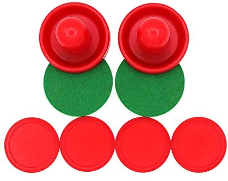 Air-Hockeyschieber und Air-Hockey-Pucks Torgriffe, Paddel-zubehör (2 Schläger + 4 Puck-Packung)