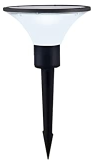 WRMING 5W LED Außen Pollerleuchte, Modernes Design Wegeleuchten mit Dämmerungssensors, Garten Solarlampen mit Abnehmbarer Erdspieß, IP65 Wasserdicht Gartenlampe, Aluminium, Schwarz,34cm