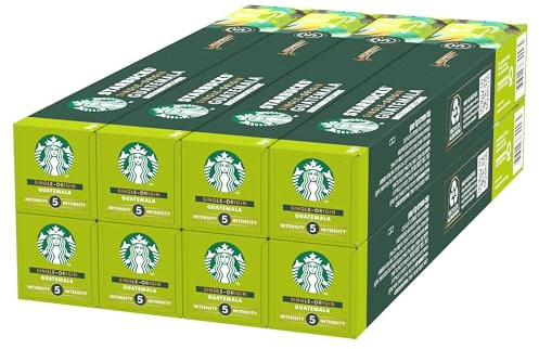 STARBUCKS Single-Origin Guatemala by Nespresso, Torréfaction Blonde, Capsules de Café 8 x 10 (80 Capsules)