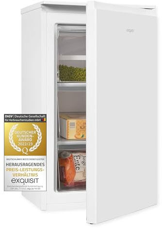 Exquisit Gefrierschrank GS111-010F Weiss | 61 l Nutzinhalt | 4 Sterne | 50 cm, Weiß