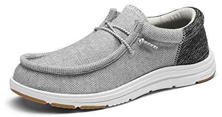 Bruno Marc Mocasines Hombre sin Cordon Zapatos Verano,Gris,43