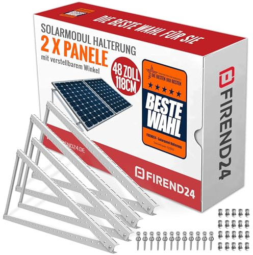 4x Solarmodul Halterung 1180mm Set Profil 40x28x3! für 2 Solarpanels Solarmodul Flachdach Aufständerung Photovoltaik Universal Balkonkraftwerk Robuste Wand Flachdachmontage, Wetterbeständig, PV Module