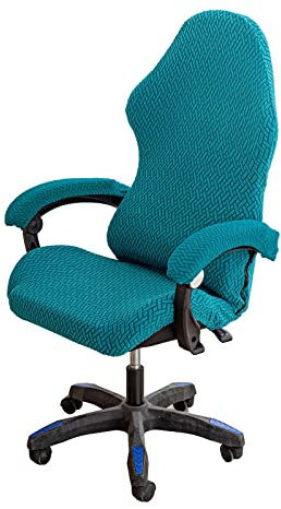 LIFEDX Funda Silla Gaming Fundas de Sillas Gaming Elásticas con Brazos 4 Piezas,Funda para Silla de Juegos Funda Silla Gamer Ergonómicas Universales Protector Lavable Extraíble,No Incluye Sillas,Azul