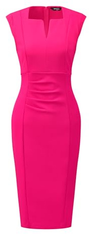 Allegra K Women's Sheath Dress Pencil Work Sleeveless Professional Office Dresses