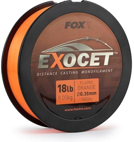 FOX Exocet Fluoro Orange Mono 0.35mm 18Lb 8.0Kg 1000M