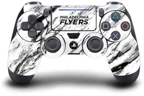 Head Case Designs Offizielle NHL Marmor Philadelphia Flyers Vinyl Haut Gaming Aufkleber Abziehbild Abdeckung kompatibel mit Sony PlayStation 4 PS4 DualShock 4 Controller