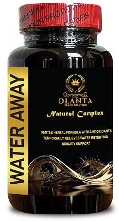 Natural Water Away Pills - Water Loss Pills, Diuretic Water Pills, Water Retention Relief, Diuretic Pills for Water Retention, Water Retention and Flushing - 1 Bottle