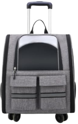 Haustier Tasche Haustier Rucksack Katzenrucksack Haustier-Reiseträger Mit Rädern, Zusammenklappbarer Und Abnehmbarer Trolley-Rucksack Für Haustiere Hunderucksack Katzentasche Haustier Rucksäcke (Colo