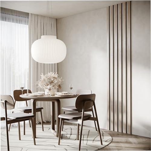 20 Pack — Acoustic Slat Wall Stripes | Strip Width 5cm | Wall Decoration | Decorative Wood(HDF) Panels for Home Theatre, TV Wall, Podcasts | Color: (Sonoma, LAMELA-5)