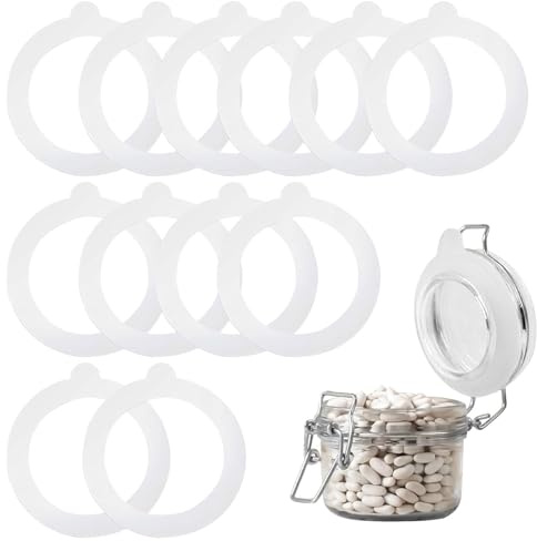 12 Stück Gummiringe,Gummiringe Für Weckgläser,Einweckgummi | Einmachgummis,einkochringe,Weckgummis,gummi einmachglas ,Ersatz Einmachringe für Einmachgläser Deckel Weckgläser(97x70mm)
