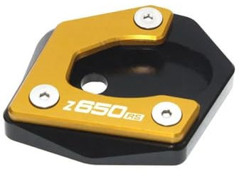Motorrad Ständer Unterlage Für Z650 Z650RS Z650/650RS Motorrad-Ständer Vergrößerte Platte Seitenständer-Verlängerungspolster(Gelb,for Z650RS)