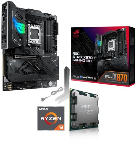 Aufrüst-Kit Bundle Ryzen 7 9800X3D Prozessor, ASUS ROG Strix X870-F Gaming WiFi Mainboard, be Quiet! Dark Rock 5 (zusammengebaut inkl. Bios Update + Funktionskontrolle)