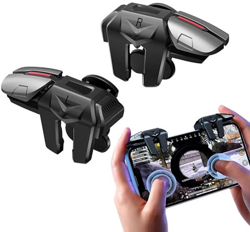 2pcs Mobile Game Trigger - 4 Output Heads Mobile Phone Game Joysticks | Sensitive Controller Joysticks Plug and Play Game Trigger, Smart Phone Game Controller for Mobile Game