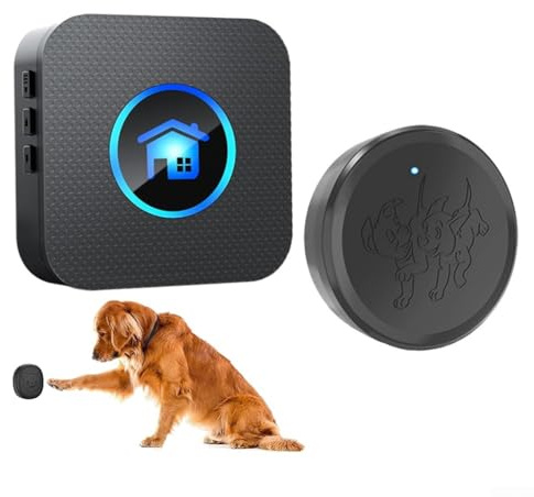 HpLive Smarte Hundeklingel Drahtlos Türklingel für Stubenreinheit Training Hundebell zum Rausgehen Berührungsempfindlich, 5 Lautstärken 55 Klingeltöne(1 Empfänger + 1 Taste)