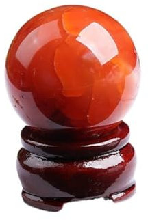 SAGELSHN Bola de Cristal para Decoración Adornos De Decoración De Oficina con Soporte Esférico De Decoración De Bola Esférica De Piedra De Ágata Natural Accesorios de Fotografía(5cm)